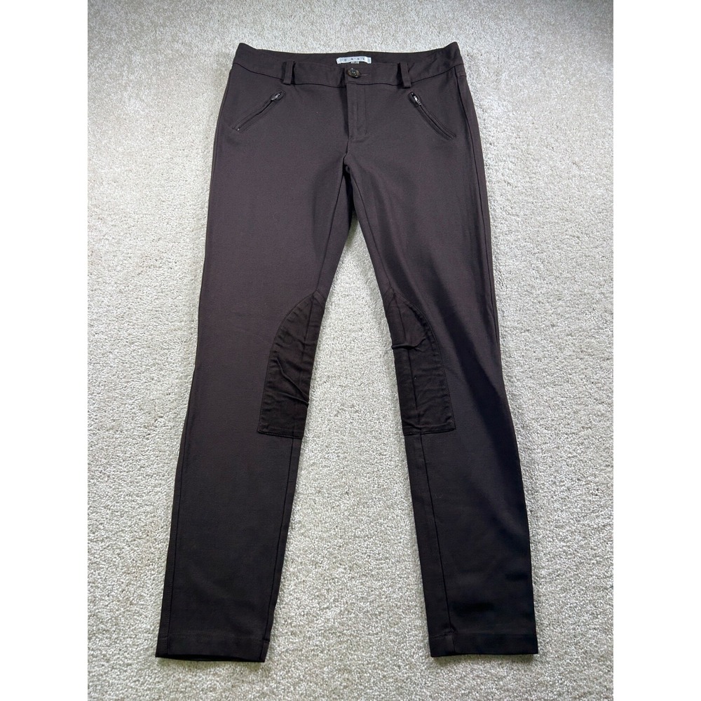 Cabi #941 Womens Size 6 Brown Ponte Riding Legging Pockets Zip Fly Pants
